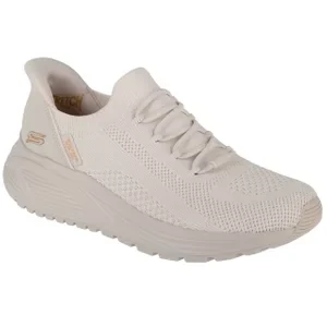 Skechers Slip-Ins: Bobs Sparrow 2.0 - Lucky Run 117620-OFWT, Damskie, Białe, buty sneakers, tkanina, rozmiar: 36,5