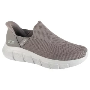 Skechers Slip-Ins: Bobs Sport B Flex - Resilient Edge 118306-GRY, Męskie, Szare, buty sneakers, tkanina, rozmiar: 44