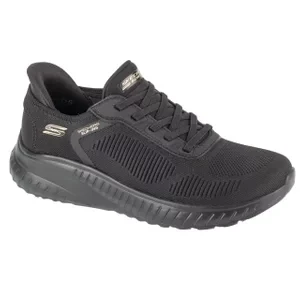 Skechers Slip-Ins: BOBS Sport Squad Chaos - Current Muse 117497-BBK, Damskie, Czarne, buty sneakers, tkanina, rozmiar: 35