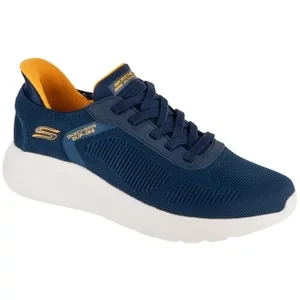 Skechers Slip-Ins: BOBS Squad Chaos - Solid Step 118312-NVY, Męskie, Granatowe, buty sneakers, tkanina, rozmiar: 40