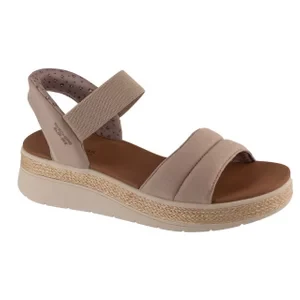 Skechers Slip-Ins: BOBS Sun Ray 114413-TPE, Damskie, Beżowe, sandały, tkanina, rozmiar: 37