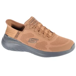 Skechers Slip-Ins: Bounder 2.0 - Emerged 232459-BRBK, Męskie, Szare, buty sneakers, przewiewna siateczka, rozmiar: 41