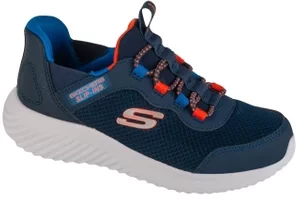 Skechers Slip-Ins: Bounder - Brisk-Burst 403822L-NVBL, Dla dziewczynki, Granatowe, buty sneakers, tkanina, rozmiar: 28,5