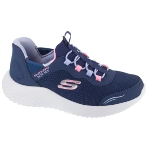 Skechers Slip-Ins: Bounder - Simple Cut 303585L-NVY, Dla dziewczynki, Granatowe, buty sneakers, tkanina, rozmiar: 28