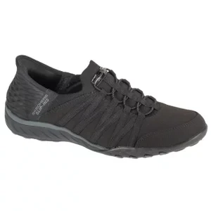 Skechers Slip-ins: Breathe Easy - Roll With Me 100593-BBK, Damskie, Czarne, buty sneakers, tkanina, rozmiar: 36