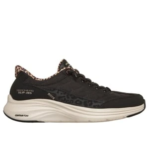 Skechers Slip-ins: Contour Foam - Cozy Fit Leopard Dream - Czarny