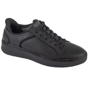 Skechers Slip-Ins: Court Break - Suit Sneaker 183177-BBK, Męskie, Czarne, buty sneakers, skóra syntetyczna, rozmiar: 39