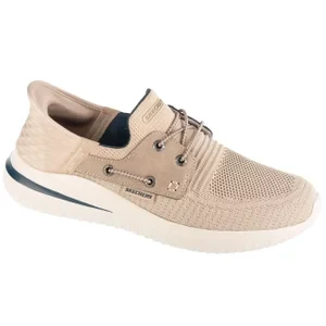 Skechers Slip-Ins: Delson 3.0 - Roth 210606-TPE, Męskie, Beżowe, buty sneakers, syntetyk, rozmiar: 41