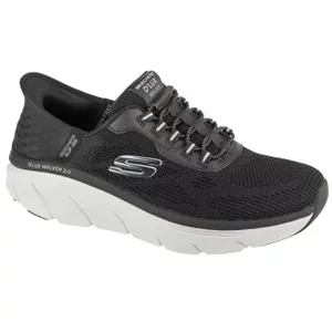 Skechers Slip-ins: D'Lux Walker 2.0 - Rezinate 232446-BKGY, Męskie, Czarne, buty sneakers, przewiewna siateczka, rozmiar: 41
