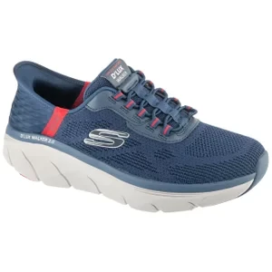 Skechers Slip-ins: D'Lux Walker 2.0 - Rezinate 232446-NVRD, Męskie, Granatowe, buty sneakers, przewiewna siateczka, rozmiar: 41