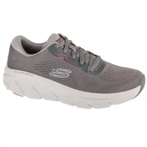Skechers Slip-ins: D'Lux Walker 2.0 - Swave 232714-CCRD, Męskie, Szare, buty sneakers, przewiewna siateczka, rozmiar: 40