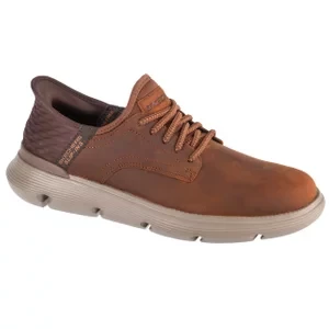 Skechers Slip-Ins: Garza - Ervin 205046-CDB, Męskie, Brązowe, półbuty, skóra licowa, rozmiar: 40