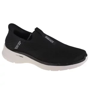 Skechers Slip-Ins: GO WALK 6 - Easy On 216278-BLK, Męskie, Czarne, buty sneakers, tkanina, rozmiar: 42