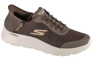 Skechers Slip-Ins: Go Walk Flex - Hands Up 216324-BRN, Męskie, Brązowe, buty sneakers, tkanina, rozmiar: 41