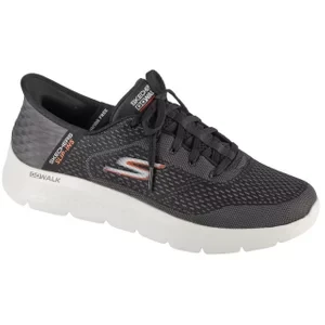 Skechers Slip-Ins: GO WALK Flex - New World 216505-BKOR, Męskie, Czarne, buty sneakers, tkanina, rozmiar: 41