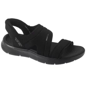 Skechers Slip-Ins: Go Walk Flex Sandal - Enticing 141482-BBK, Damskie, Czarne, sandały, tkanina, rozmiar: 36