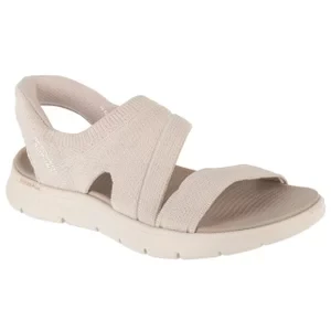 Skechers Slip-Ins: Go Walk Flex Sandal - Enticing 141482-NAT, Damskie, Szare, sandały, tkanina, rozmiar: 37