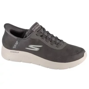 Skechers Slip-Ins: GO Walk Flex - Smooth Motion 216326-GRY, Męskie, Szare, buty sneakers, tkanina, rozmiar: 41