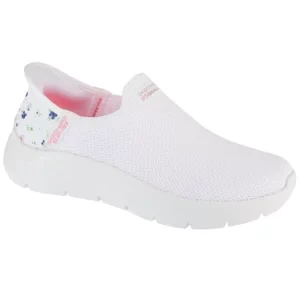 Skechers Slip-Ins: GO WALK Flex - Sunset Rose 124822-WHT, Damskie, Białe, buty sneakers, tkanina, rozmiar: 36