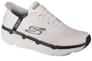 Skechers Slip-Ins: Max Cushioning Premier - Asce 220313-WBK, Męskie, Białe, buty do biegania, przewiewna siateczka, rozmiar: 41