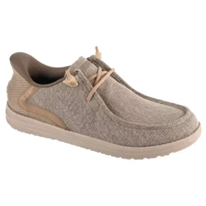 Skechers Slip-Ins: Melson - Coronado 210959-KHK, Męskie, Beżowe, buty sneakers, tkanina, rozmiar: 41