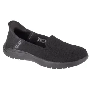 Skechers Slip-Ins On The Go Flex - Camellia 138181-BBK, Damskie, Czarne, półbuty, tkanina, rozmiar: 36