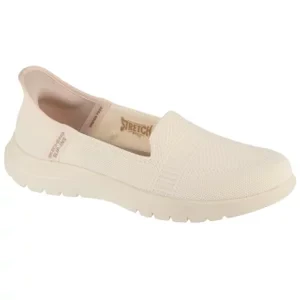 Zdjęcie produktu Skechers Slip-Ins On The Go Flex - Camellia 138181-OFWT, Damskie, Białe, półbuty, tkanina, rozmiar: 41