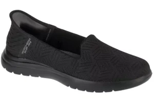 Skechers Slip-Ins On The Go Flex - Clover 138182-BBK, Damskie, Czarne, półbuty, tkanina, rozmiar: 35,5