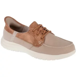 Skechers Slip-Ins: On-The-Go Flex - Palmilla 136536-TPE, Damskie, Beżowe, półbuty, tkanina, rozmiar: 36