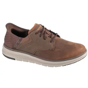 Skechers Slip-Ins: Orell - Yates 205249-COC, Męskie, Brązowe, buty sneakers, skóra licowa, rozmiar: 40