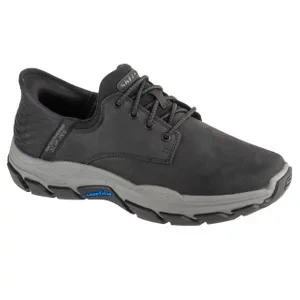 Skechers Slip-Ins: Respected - Garrett 205201-BLK, Męskie, Czarne, buty sneakers, skóra licowa, rozmiar: 41