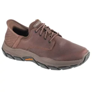 Skechers Slip-Ins: Respected - Garrett 205201-RDBR, Męskie, Brązowe, buty sneakers, skóra licowa, rozmiar: 41