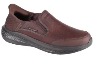 Skechers Slip-Ins: Slade 205237-RDBR, Męskie, Brązowe, buty sneakers, skóra licowa, rozmiar: 42,5