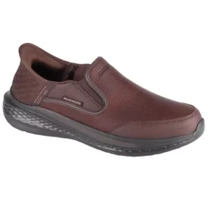 Skechers Slip-Ins: Slade 205237-RDBR, Męskie, Brązowe, buty sneakers, skóra licowa, rozmiar: 45