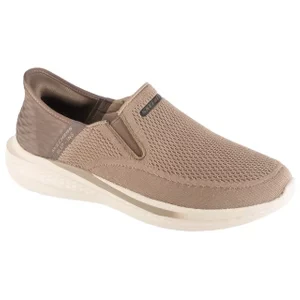 Skechers Slip-Ins: Slade - Deacon 210887-TPE, Męskie, Szare, buty sneakers, przewiewna siateczka, rozmiar: 44