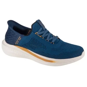 Skechers Slip-Ins: Slade - Quinto 210810-BLU, Męskie, Niebieskie, buty sneakers, tkanina, rozmiar: 44