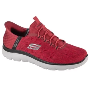 Skechers Slip-Ins: Summits - Key Pace 232469-RDBK, Męskie, Czerwone, buty sneakers, tkanina, rozmiar: 41