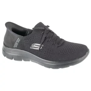 Skechers Slip-Ins: Summits - New Daily 150263-BBK, Damskie, Czarne, buty sneakers, tkanina, rozmiar: 36