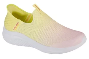 Skechers Slip-Ins Ultra Flex 3.0 - Beauty Blend 150183-YLPK, Damskie, Żółte, buty sneakers, tkanina, rozmiar: 36