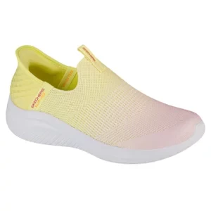 Skechers Slip-Ins Ultra Flex 3.0 - Beauty Blend 150183-YLPK, Damskie, Żółte, buty sneakers, tkanina, rozmiar: 36