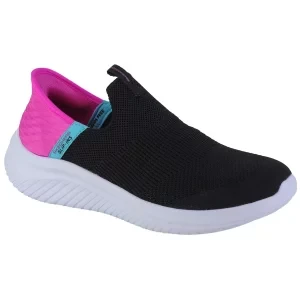 Skechers Slip-Ins Ultra Flex 3.0 - Fresh Time 303800L-BKPK, Dla dziewczynki, Czarne, buty sneakers, tkanina, rozmiar: 27