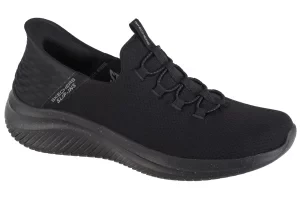 Skechers Slip-Ins Ultra Flex 3.0 - Right Away 232452-BBK, Męskie, Czarne, buty sneakers, tkanina, rozmiar: 39