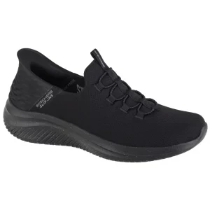Skechers Slip-Ins Ultra Flex 3.0 - Right Away 232452-BBK, Męskie, Czarne, buty sneakers, tkanina, rozmiar: 41