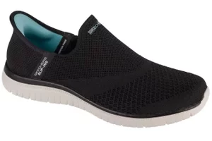 Skechers Slip-ins: Virtue - Sleek 104425-BKW, Damskie, Czarne, buty sneakers, tkanina, rozmiar: 35,5