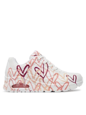 Skechers Sneakersy Uno - Dripping In Love 155507/WCRL Biały