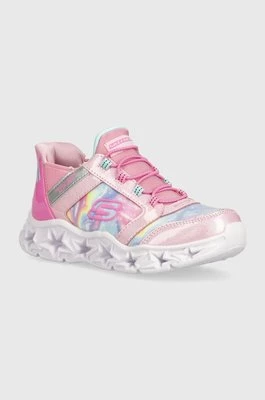 Skechers sneakersy dziecięce GALAXY LIGHTS TIE DYE TAKEOFF kolor różowy