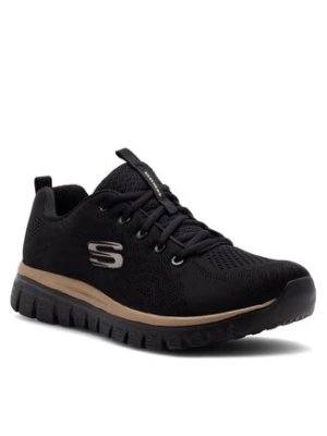 Skechers Sneakersy GRACEFUL 12615 BKRG Czarny