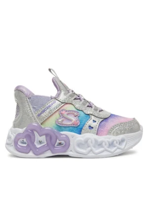 Skechers Sneakersy Infinite Heart Lights-Eternal Shimmer 303755N/SMLT Srebrny