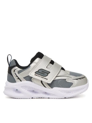 Skechers Sneakersy Meteor-Lights - Glow 401498N/SLBK Srebrny