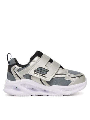 Skechers Sneakersy Meteor-Lights - Glow 401498N / SLBK Srebrny